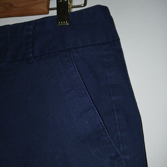 J. Crew Stretch 'Frankie' Navy Blue Bermuda Shorts Sz 6 - Picture 4 of 9